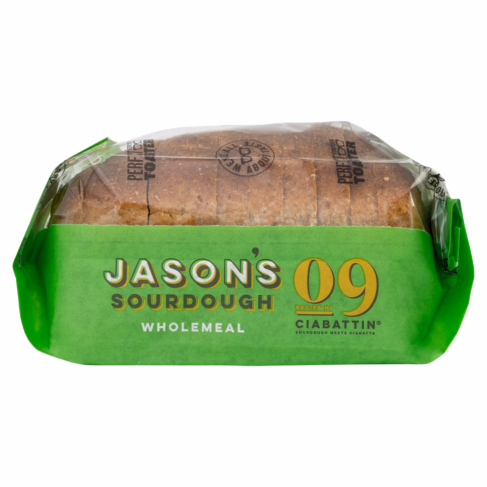 Jason's Recipe No 09 Wholemeal Sourdough Ciabattin Bread 580g