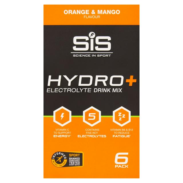 Science in Sport Orange & Mango Flavour Hydro+ Electrolyte Drink Mix 6 x 4.3g