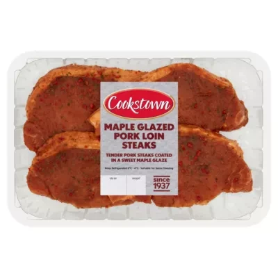 Cookstown Maple Glazed Pork Loin Steaks 400g