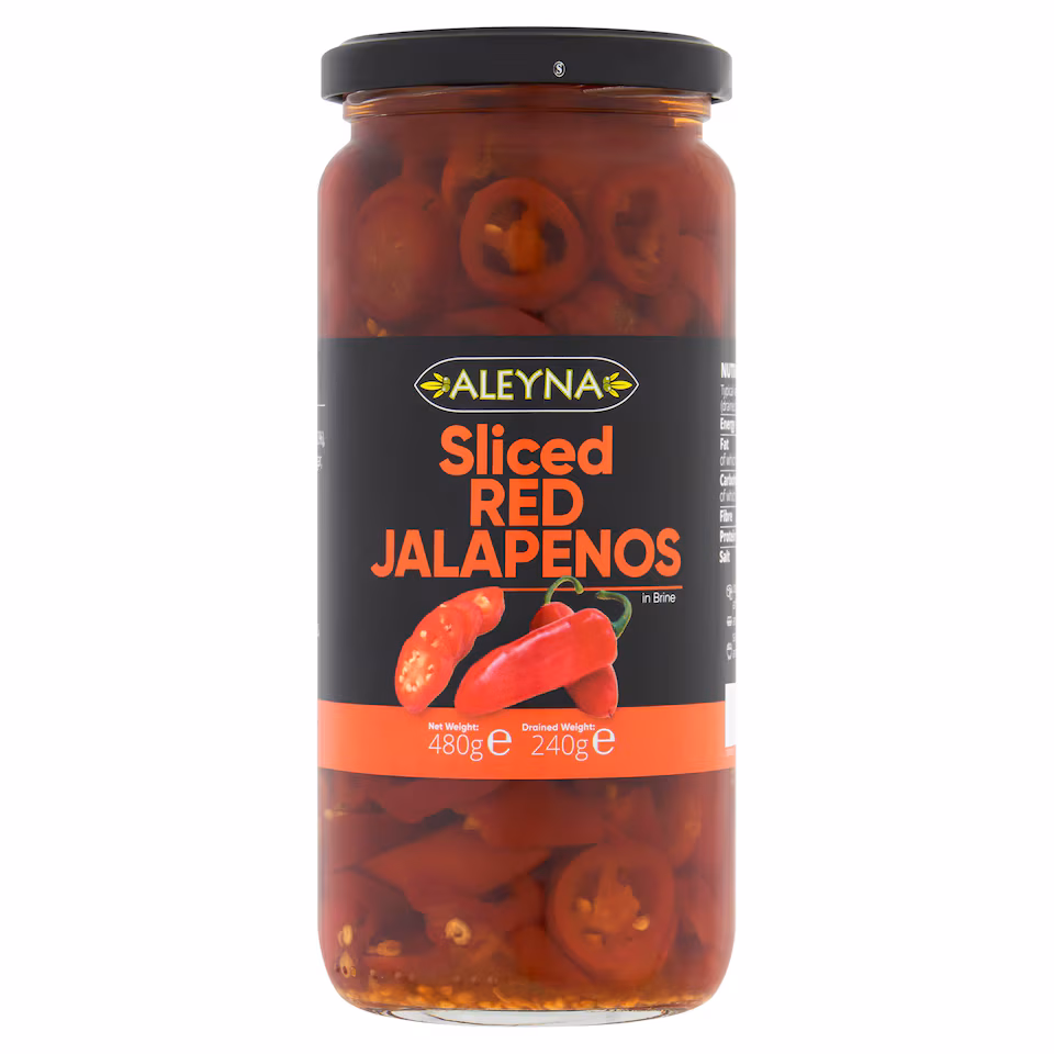 Aleyna Sliced Red Jalapeno Peppers 480G