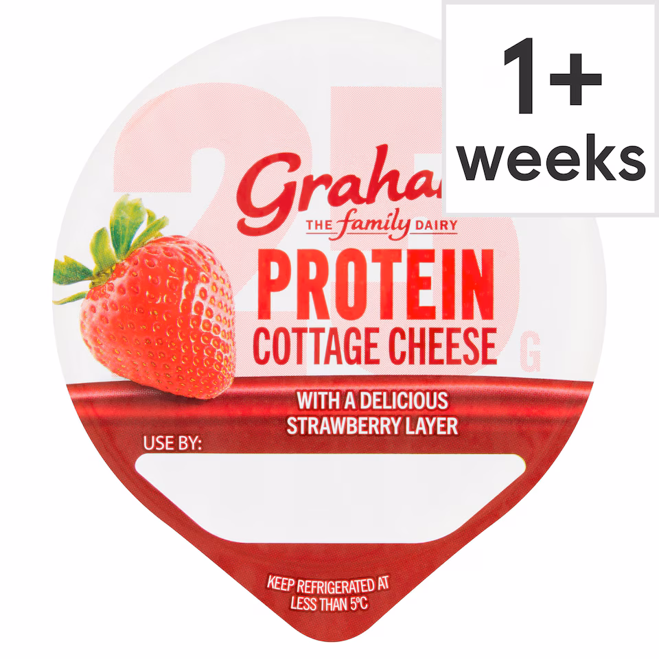 Grahams the Family Dairy 25g Protein Cottage Cheese with Strawberry Layer 200g