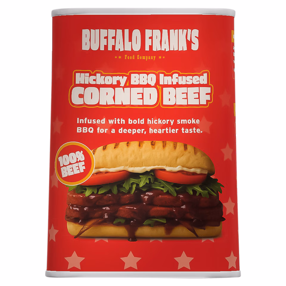 Buffalo Franks Hickory BBQ infused Corned Beef 340g