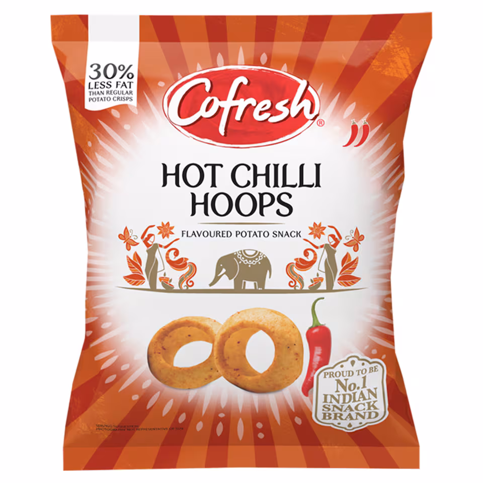 Cofresh Hot Chilli Hoops Flavoured Potato Snack 80g