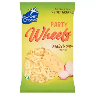 Golden Cross Party Wheels Cheese & Onion Flavour 90g