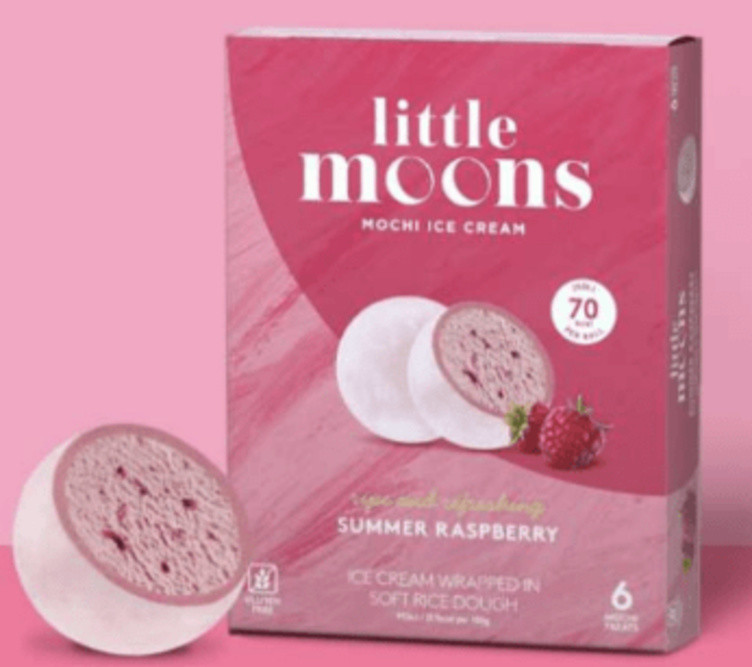 Little Moons 6pk m/Bringebæriskrem 192g