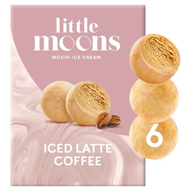 Little Moons Iced Latte Coffee Mochi Ice Cream Frozen Snack 6 x 32g