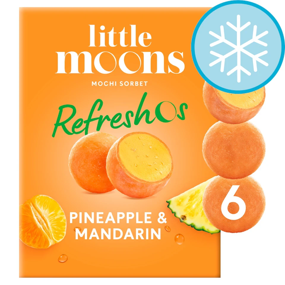 Little Moons Refreshos Pineapple & Mandarin Mochi Sorbet 6x32g