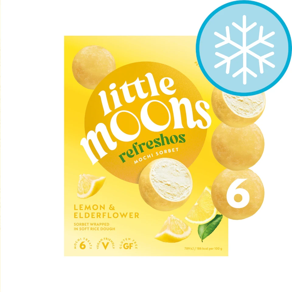 Little Moons Refreshos Lemon and Elderflower Mochi Sorbet 6 x 30g