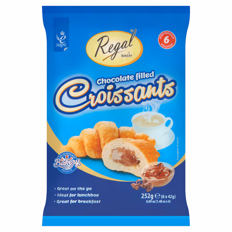 Regal 6 Chocolate Filled Croissants 252g
