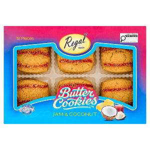 Regal Bakery 12 Butter Cookies Jam & Coconut 250g