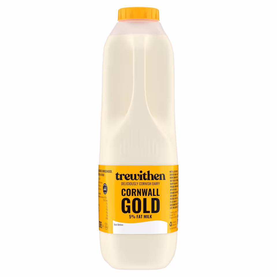 TREWITHEN DAIRY Cornwall Gold 5% Fat Milk 1L