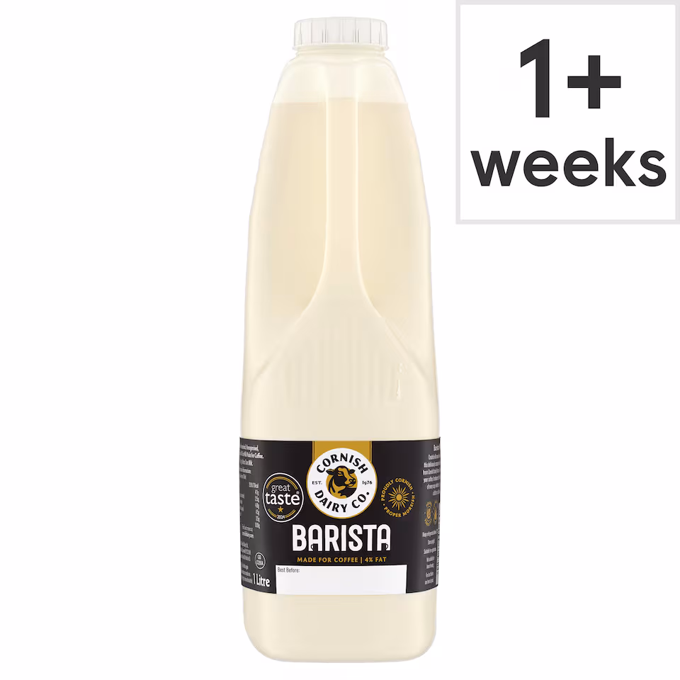 Cornish Dairy Co Barista Milk 4% Fat Made for Coffee 1 Litre
