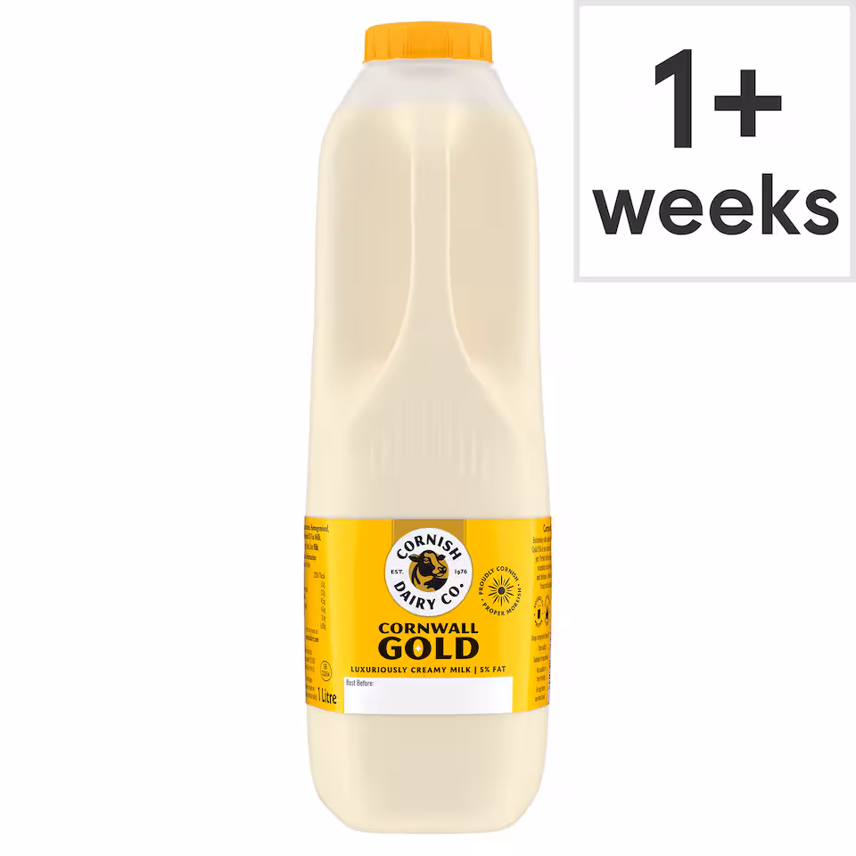 Cornish Dairy Co Cornwall Gold Luxuriously creamy milk 5% Fat 1 Litre