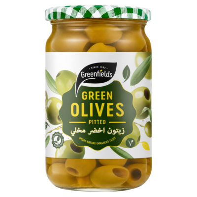 Greenfields Pitted Green Olives 720g