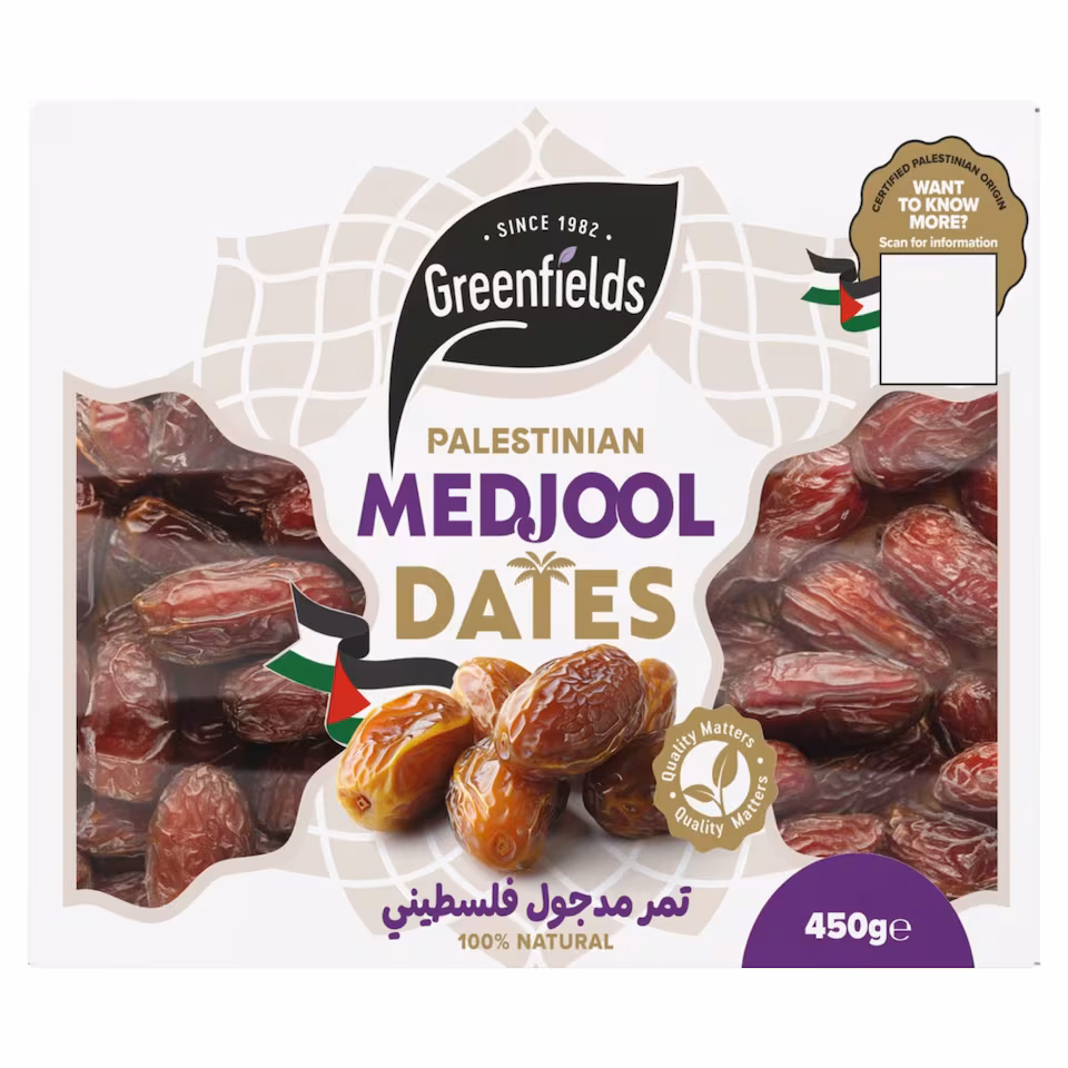 GREENFIELDS PALESTINIAN MEDJOOL DATES 450G