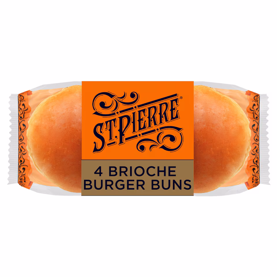St. Pierre Sliced Brioche Burger Buns 4 pack
