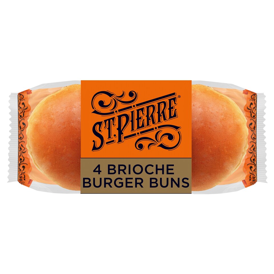 St. Pierre Sliced Brioche Burger Buns 4 pack