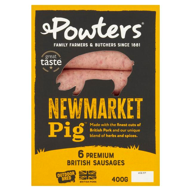 Powters Newmarket Sausages x6 400g
