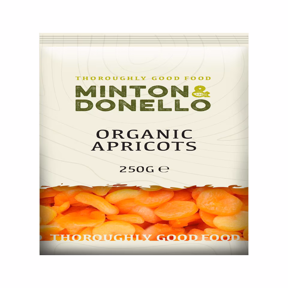 Minton & Donello Organic Apricots 6 x 250g
