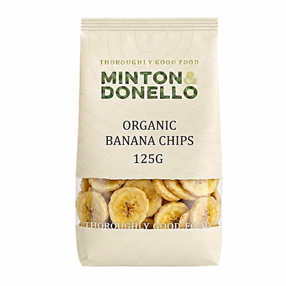 Minton & Donello Organic Banana Chips 6 x 125g | Multi