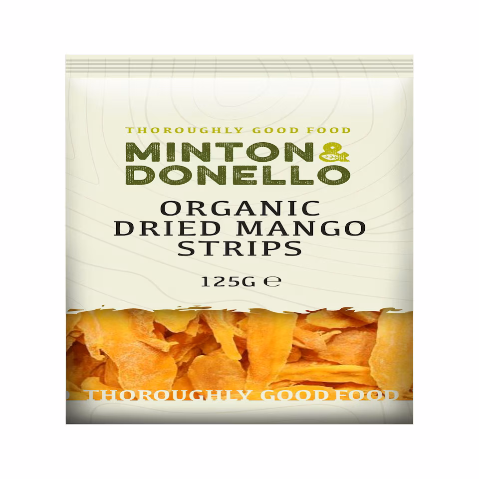 Minton & Donello Organic Dried Mango Strips 6 x 125g | Multi