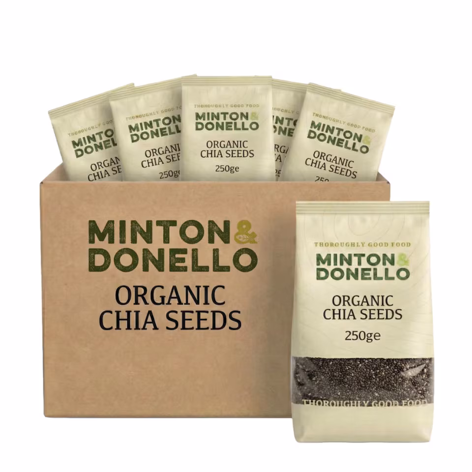 Minton & Donello Organic Chia Seeds 6 x 250g