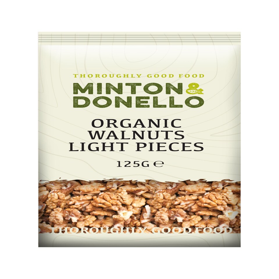 Minton & Donello Organic Light Walnut Halves 6 x 125g