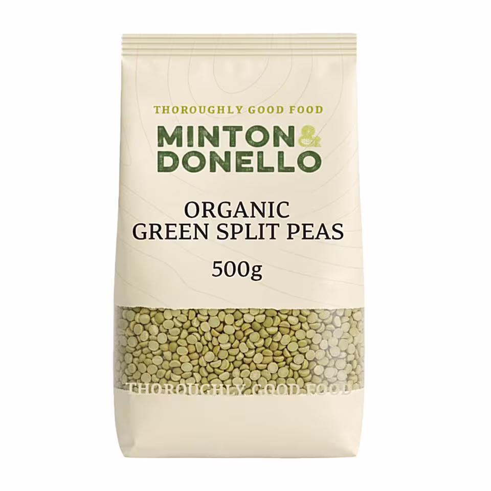 Minton & Donello Organic Green Split Peas 6 x 500g