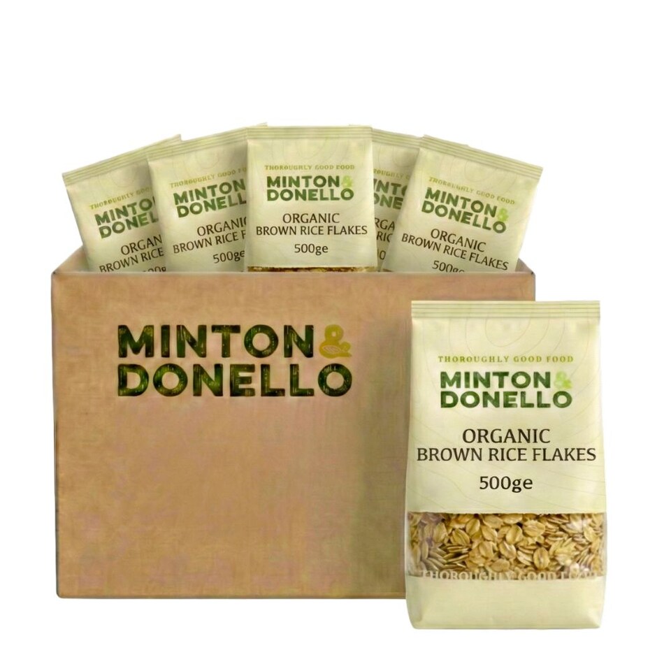 Minton & Donello Organic Brown Rice Flakes 6 x 500g