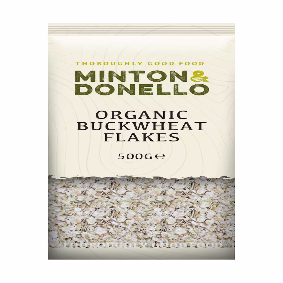 Minton & Donello Organic Buckwheat Flakes 6 x 500g | Multi