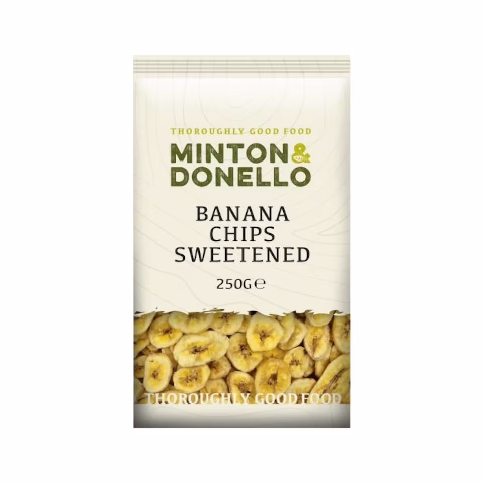 Minton & Donello Sweetened Banana Chips 6 x 250g | Multi