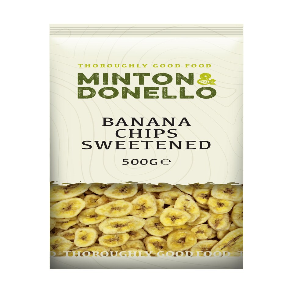 Minton & Donello Sweetened Banana Chips 6 x 500g