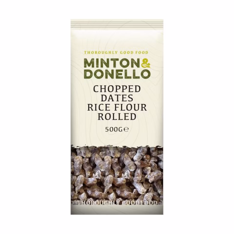 Minton & Donello Rice Flour Rolled Chopped Dates 6 x 500g | Multi