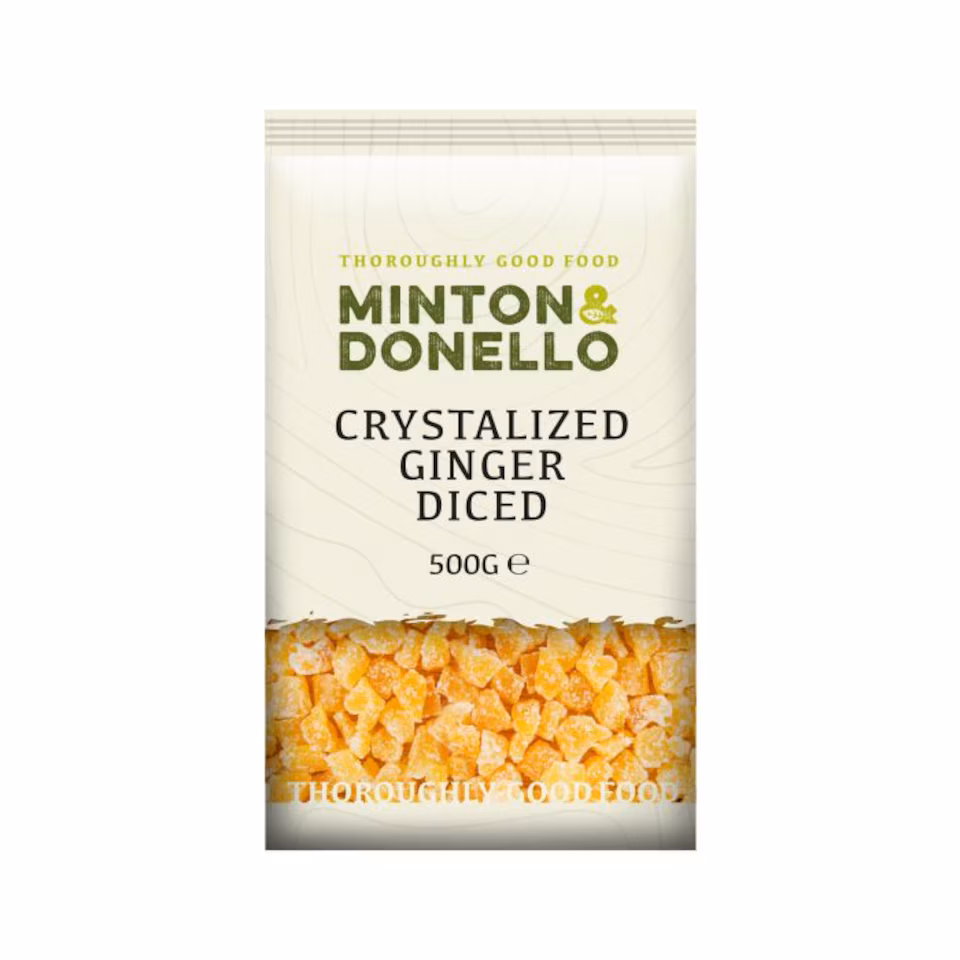 Minton & Donello Diced Crystallised Ginger 6 x 500g