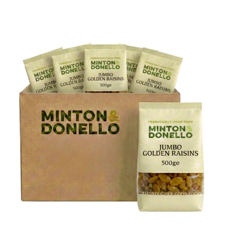 Minton & Donello Golden Raisins 6 x 500g