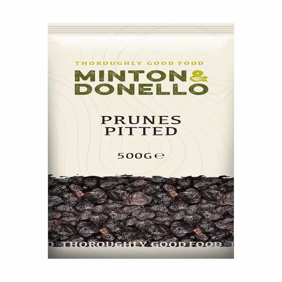 Minton & Donello Pitted Prunes 6 x 500g