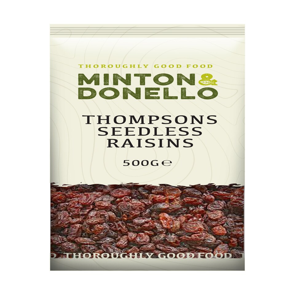 Minton & Donello Thompsons Seedless Raisins 6 x 500g | Multi