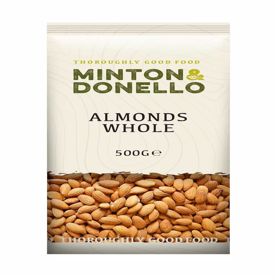 Minton & Donello Whole Almonds 6 x 500g