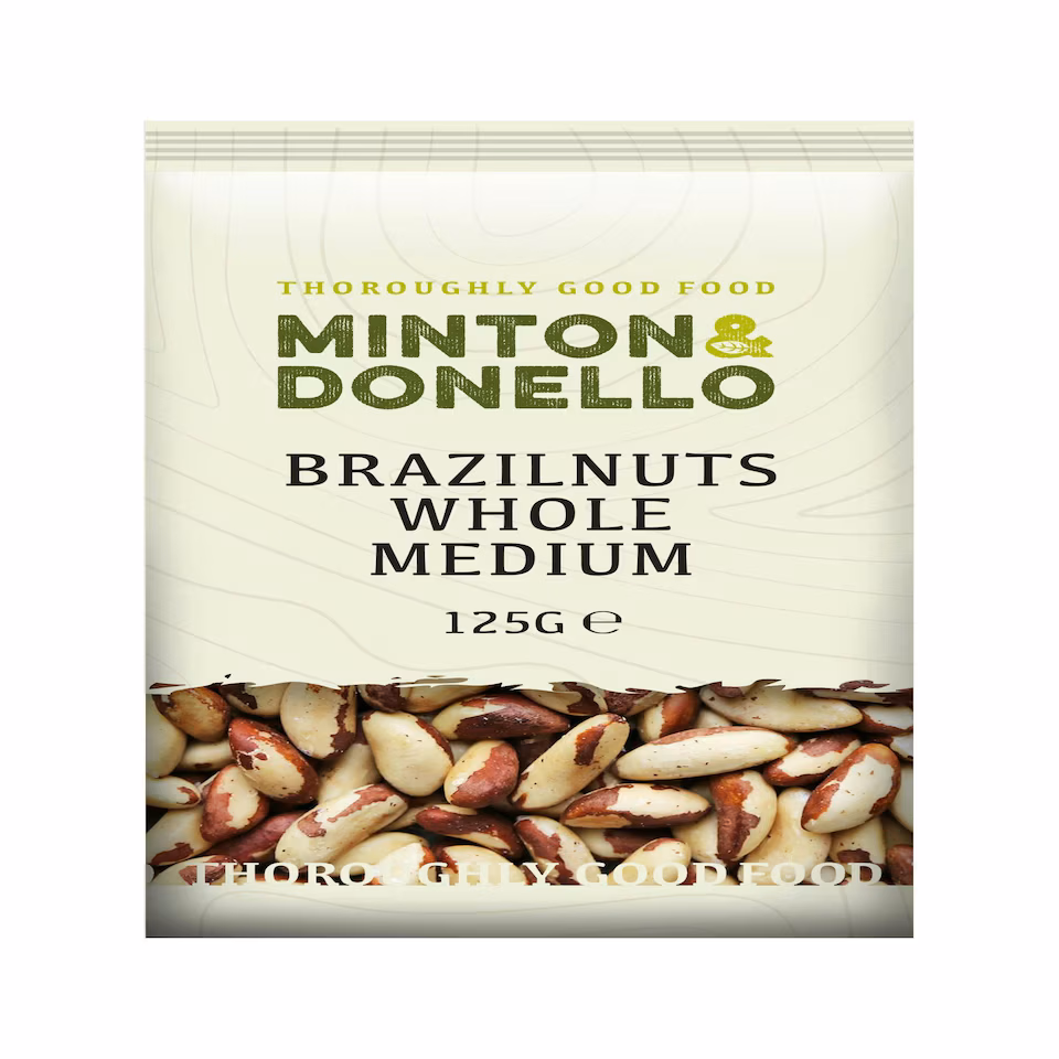 Minton & Donello Medium Whole Brazil Nuts 6 x 125g
