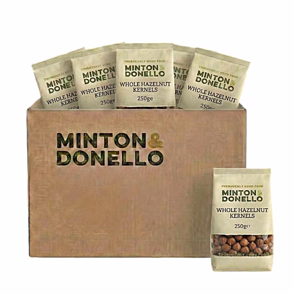 Minton & Donello Whole Hazelnut Kernels 6 x 250g