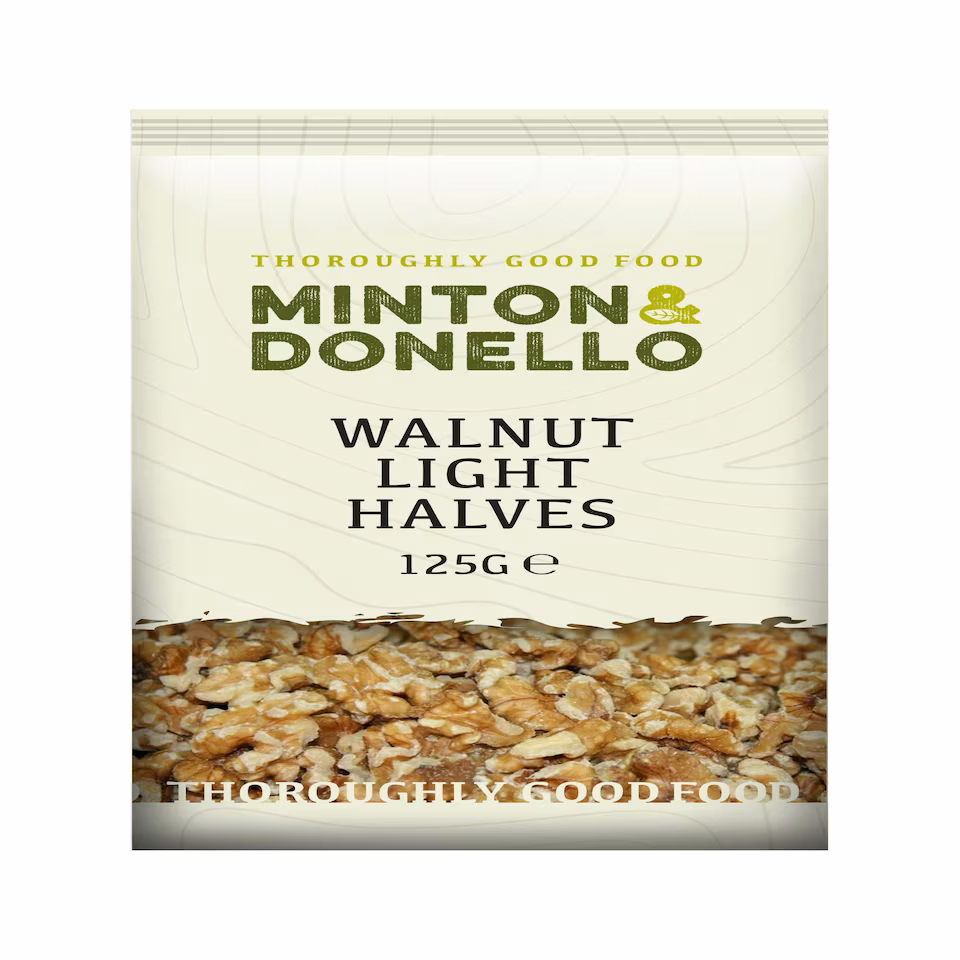 Minton & Donello Light Walnut Halves 6 x 125g