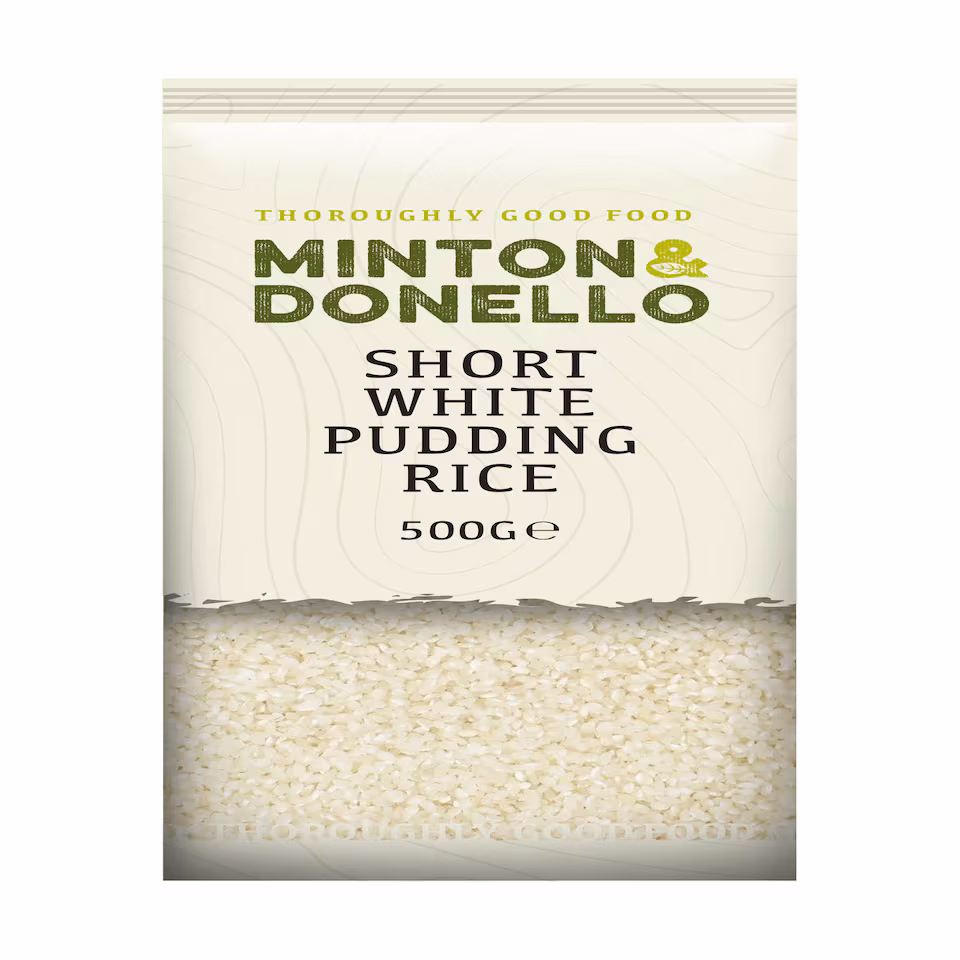 Minton & Donello Short White Pudding Rice 6 x 500g