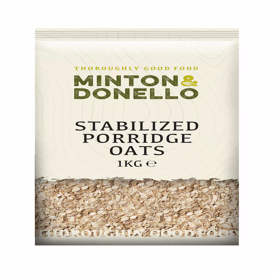 Minton & Donello Stabilised Porridge Oats 6 x 1Kg