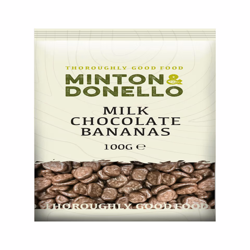 Minton & Donello Milk Chocolate Bananas 6 x 100g