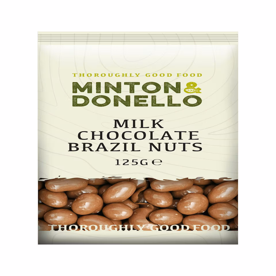 Minton & Donello Milk Chocolate Brazil Nuts 6 x 125g