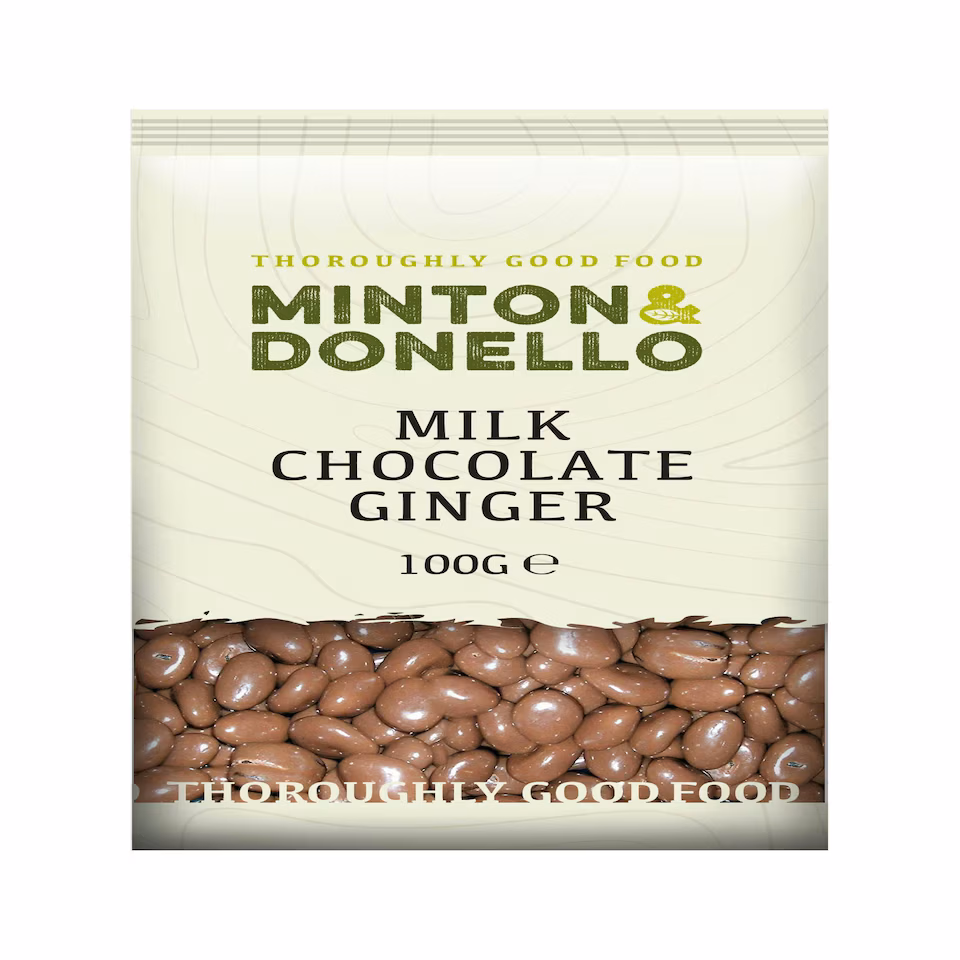 Minton & Donello Milk Chocolate Ginger 6 x 100g