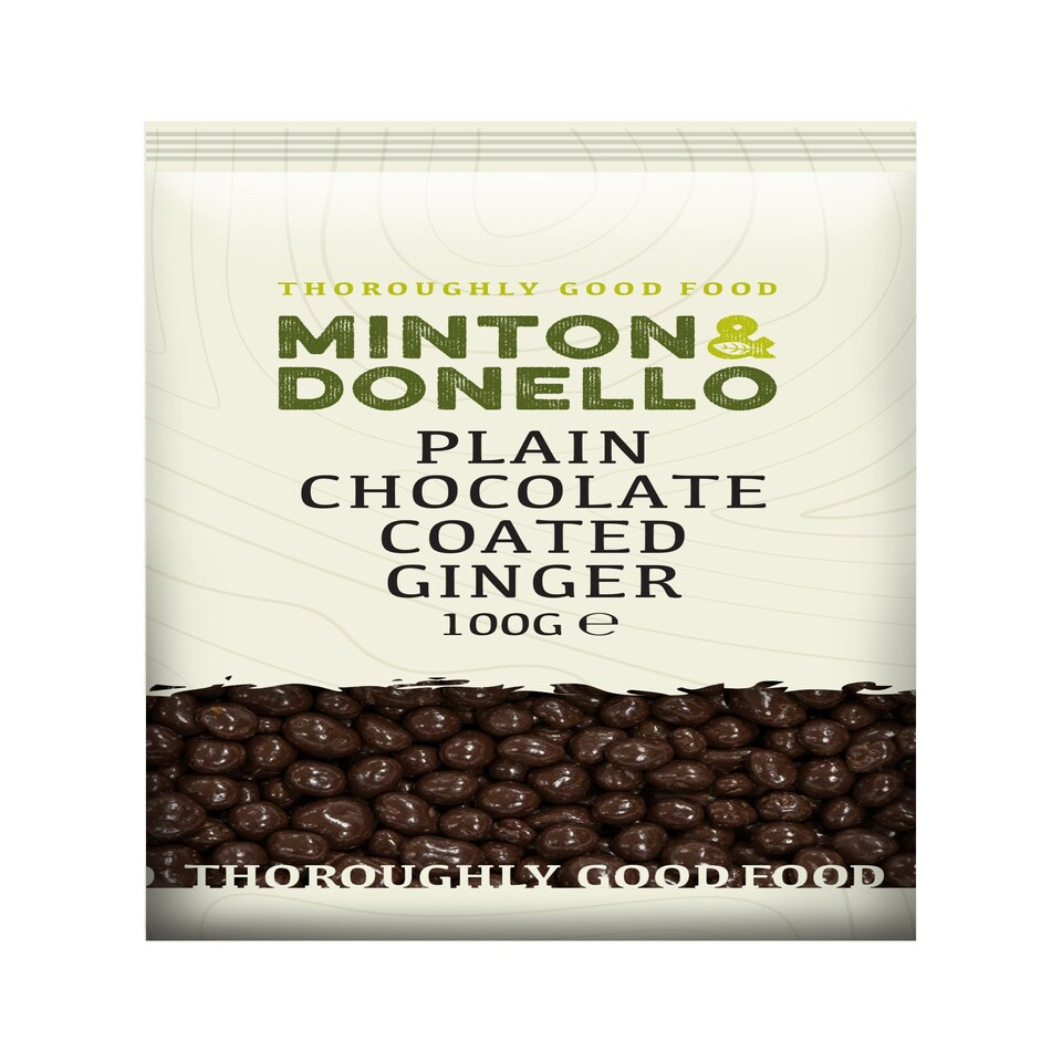 Minton & Donello Plain Chocolate Coated Ginger 6 x 100g