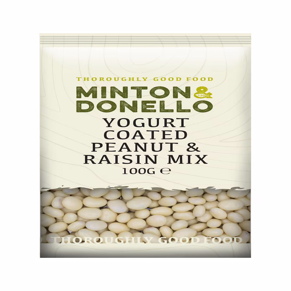 Minton & Donello Yoghurt Coated Peanut & Raisin Mix 6 x 100g
