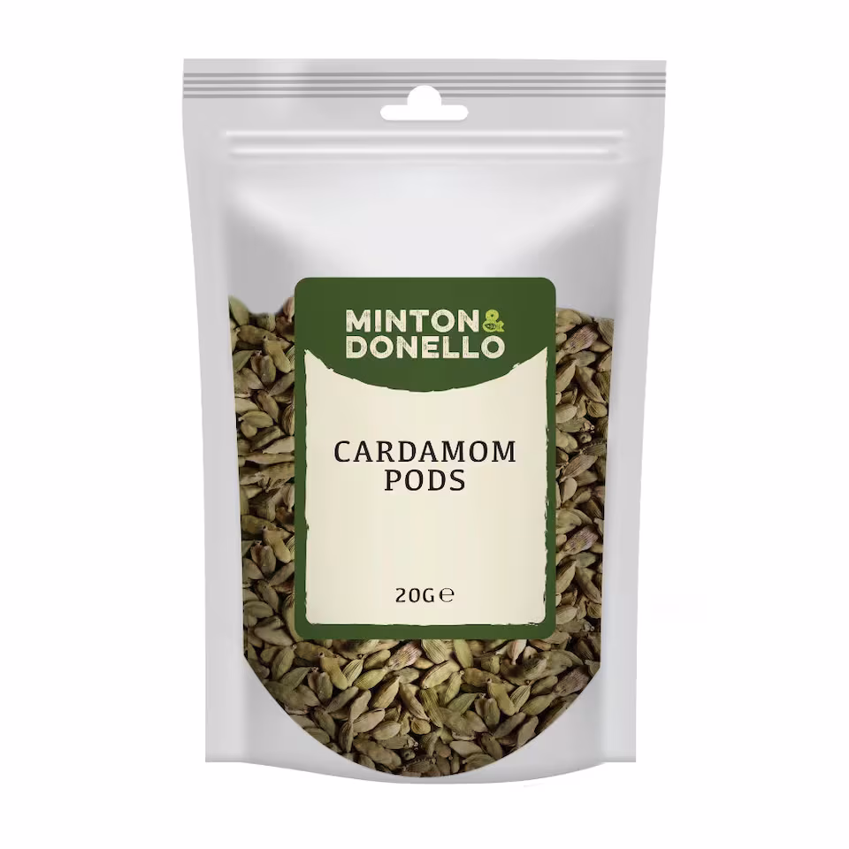 Minton & Donello Cardamom Pods 10 x 20g