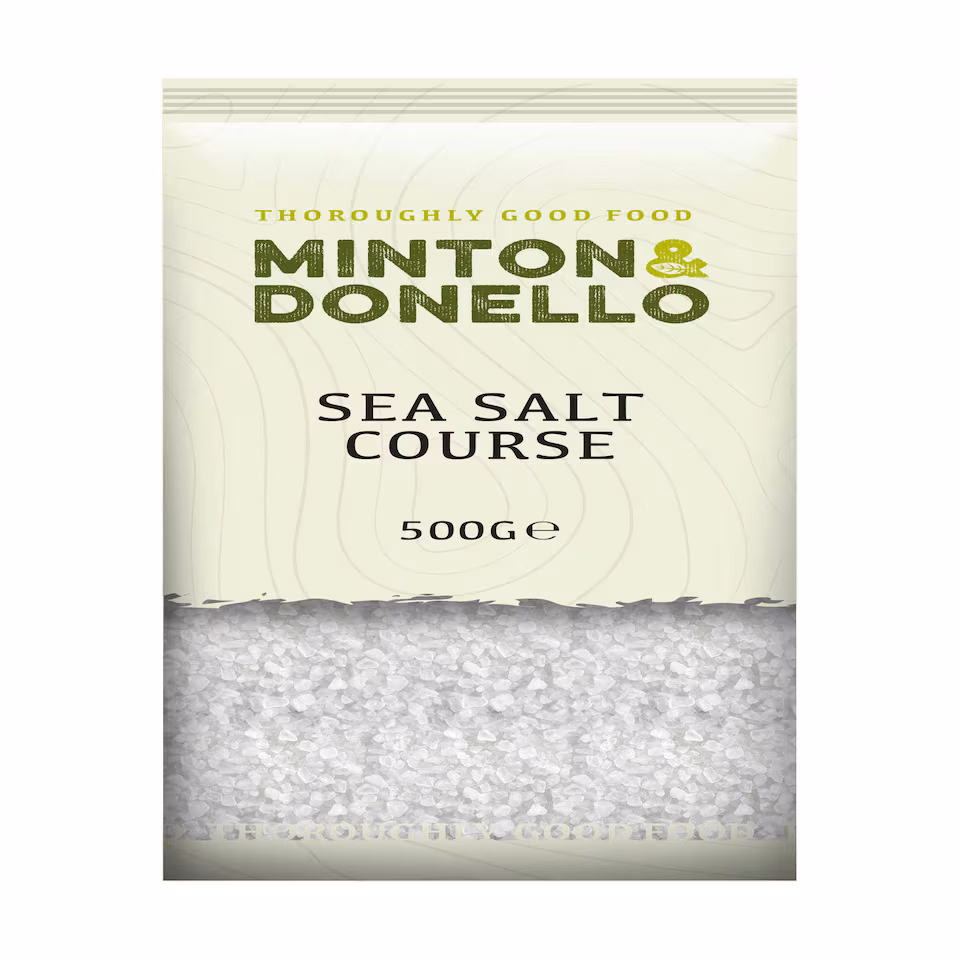 Minton & Donello Coarse Sea Salt No Additives 6 x 500g